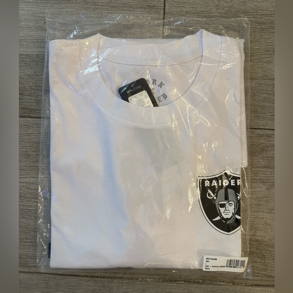 Men's BORN X RAISED Las Vegas Raiders Smoke Rocker Tee T-Shirt White Sz L Large - Picture 7 of 8